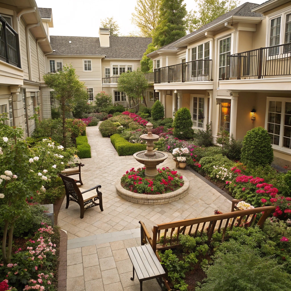 Garden courtyard residential project